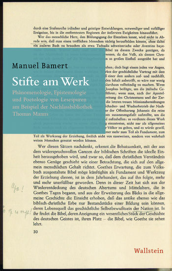 Buchcover: Stifte am Werk
